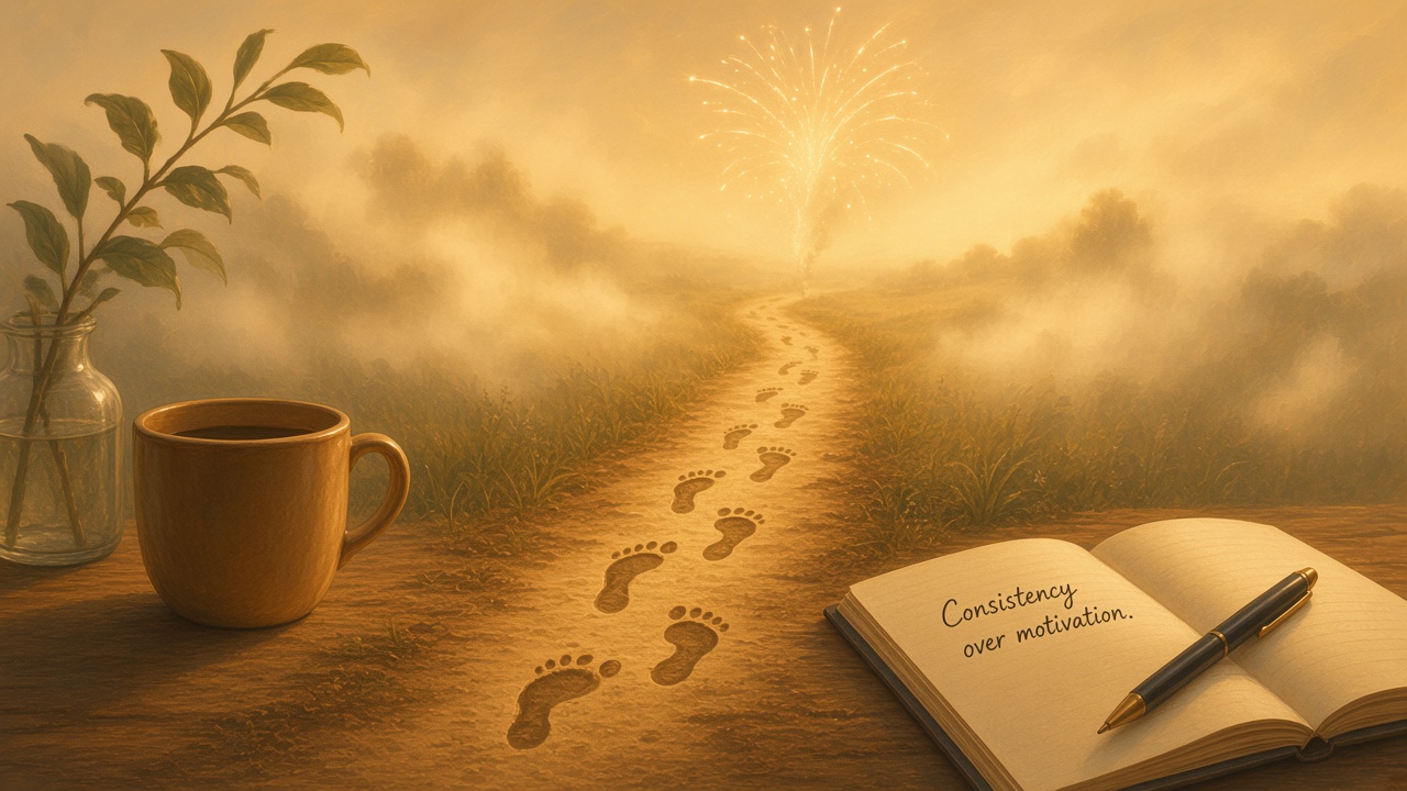Brief spark fading while steady footprints continue