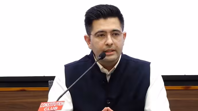Raghav Chadha at a political event