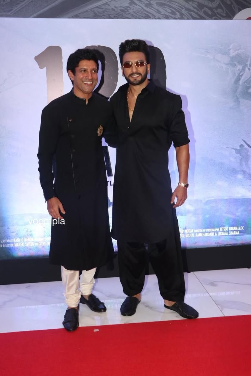 Farhan Akhtar and Ranveer Singh at an event